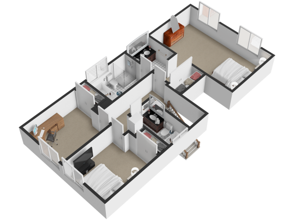 3D First Floor North West View