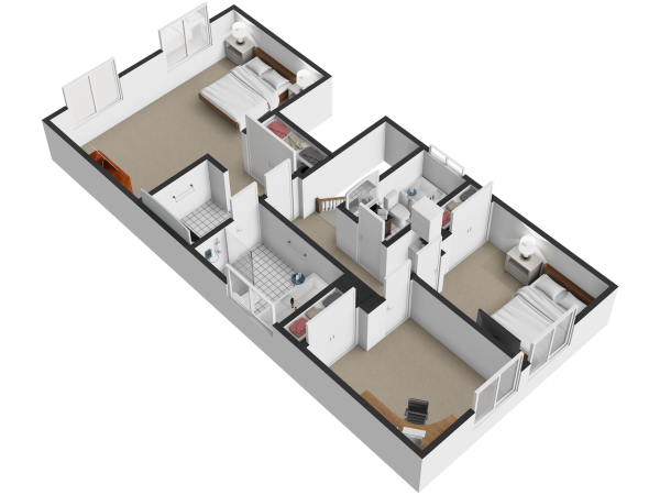 3D First Floor South West View