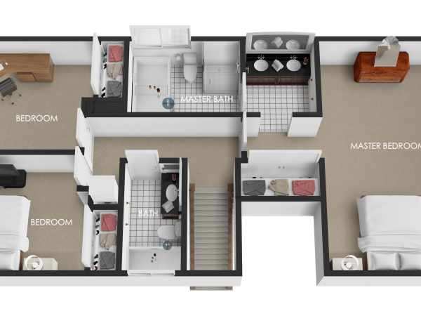 3D First Floor tilted View