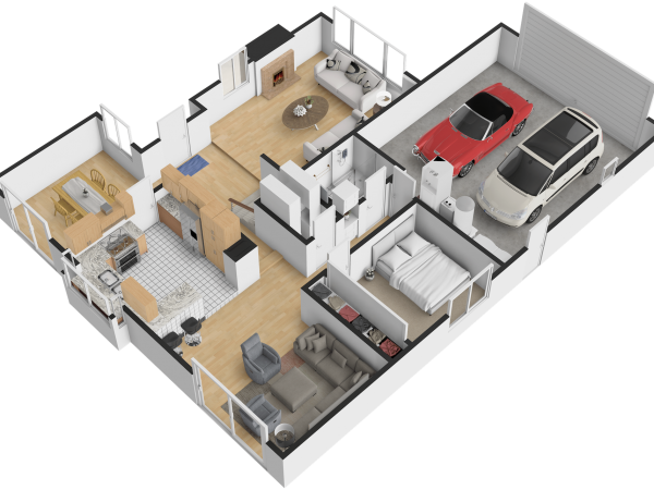 3D North East VIEW Ground Floor