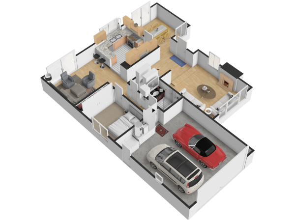 3D NorthWest VIEW Ground Floor